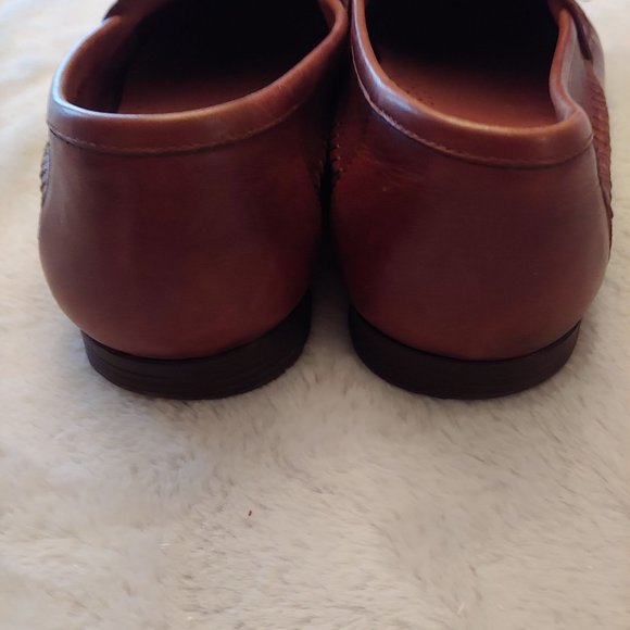 Mens Giorgio Brutini Brown Leather Weave Tassel Loafers Shoes Size 11 D main image 11